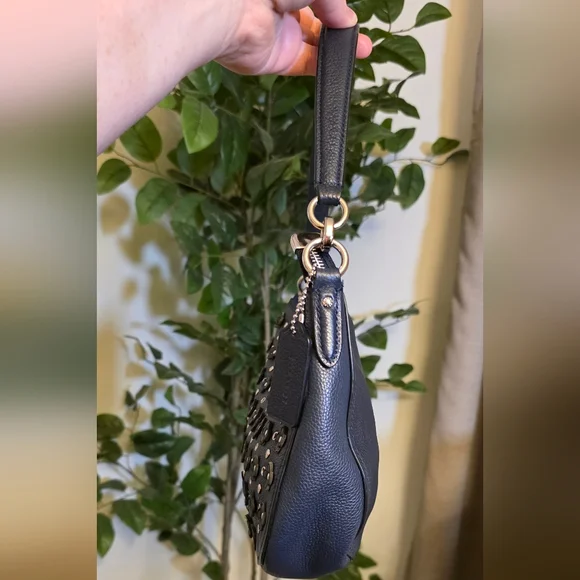 Coach Chelsea Crossbody in Floral Studded Rivets Navy - Picture 6 of 9